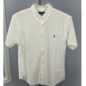 Ralph Lauren Oxford Shirt Featherweight Twill Short Sleeve White XL